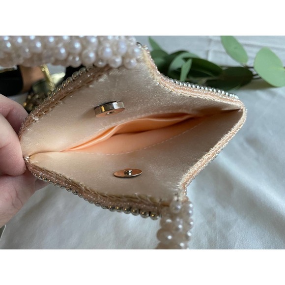 Evening Bag Beaded Leaf by Marco Wristlet GORGEOUS NEW - Picture 4 of 6